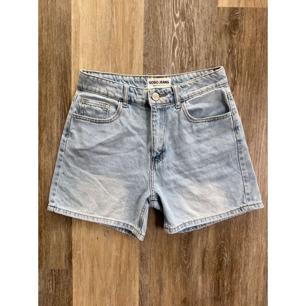 Gogo Jeans Denim Shorts Women 7/28 Light Wash High Waisted GOGO shorts